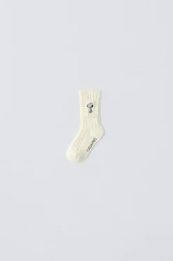 Niños ZARA 1½ - 6 Años·Licencias|1½ - 6 Años·Ropa Interior / Calcetines<CALCETÍN PUNTO BORDADO SNOOPY PEANUTS™