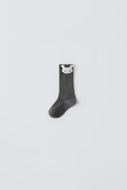 Niños ZARA 1½ - 6 Años·Ropa Interior / Calcetines<CALCETÍN RIB CONEJITO