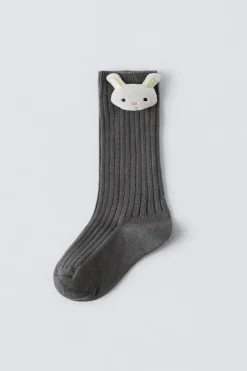 Niños ZARA 1½ - 6 Años·Ropa Interior / Calcetines<CALCETÍN RIB CONEJITO