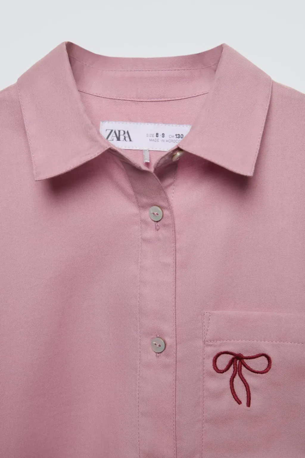 Niños ZARA 6 - 14 Años·Blusas / Camisas<CAMISA BORDADO BOLSILLO