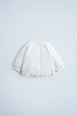 Niños ZARA 0 - 6 Meses·Bodies / Camisas|0 - 6 Meses·Básicos<CAMISA BORDADOS
