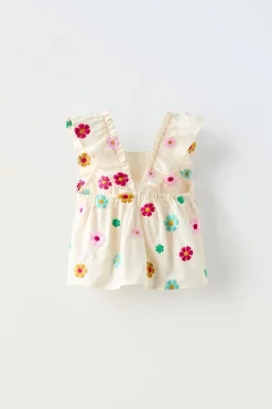 Niños ZARA 1½ - 6 Años·Camisas|1½ - 6 Años·Total Look<CAMISA BORDADOS FLORES