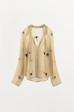 Sale CAMISA COMBINADA ABALORIOS Mujer Camisas / Blusas|Lenceria