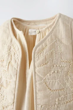Niños ZARA 6 - 14 Años·Blusas / Camisas<CAMISA COMBINADA CHALECO BORDADO