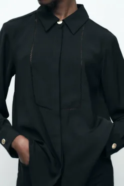 Best CAMISA CREPE ENTREDOSES Mujer Camisas / Blusas