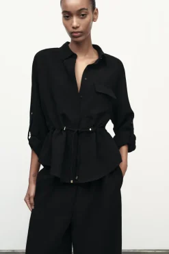 Clearance CAMISA CREPE SAFARI Mujer Camisas / Blusas