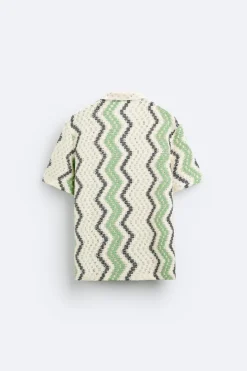 Best CAMISA CROCHET GEOMÉTRICO Hombre Camisas