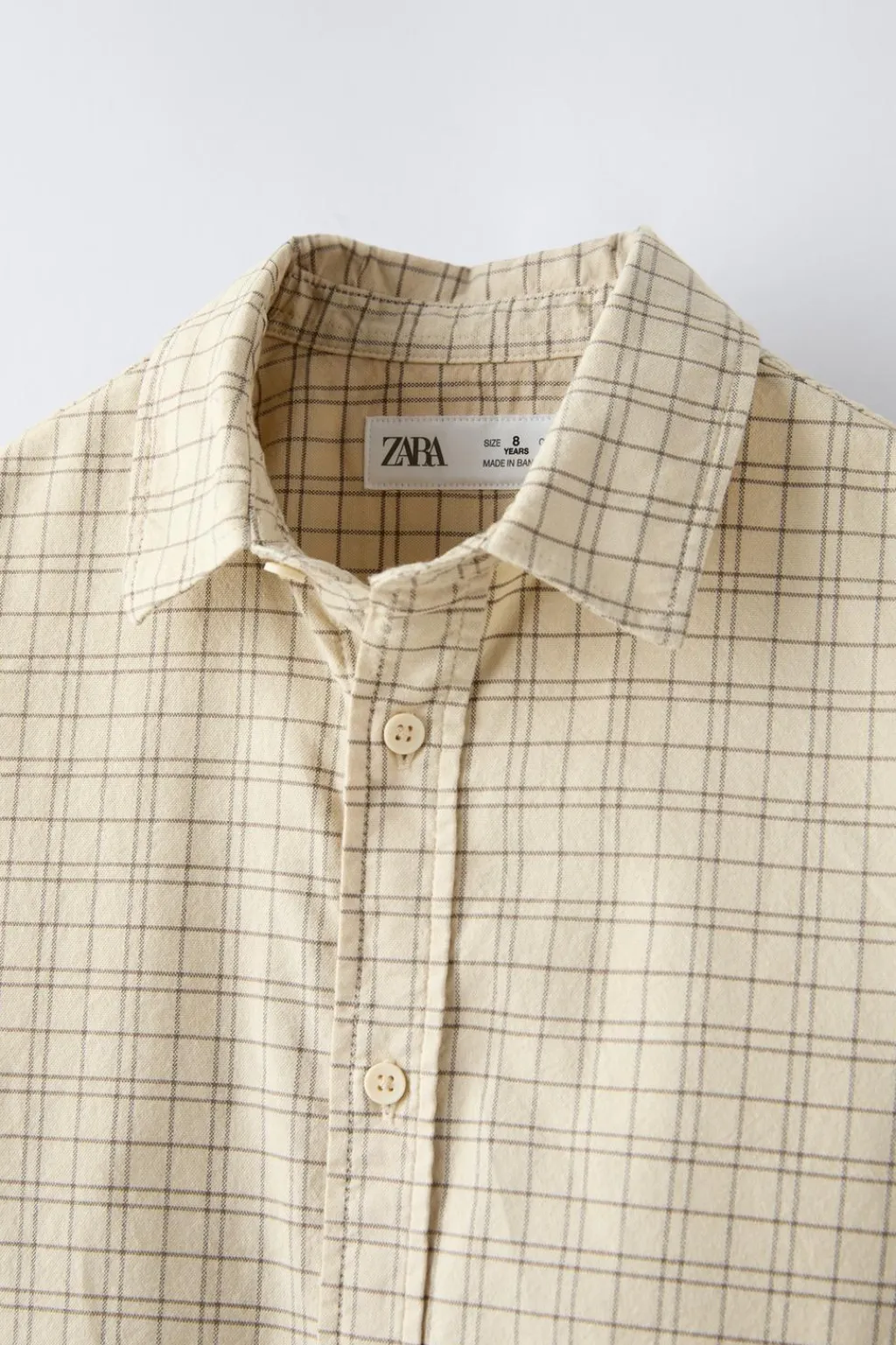 Niños ZARA 6 - 14 Años·Camisas / Sobrecamisas<CAMISA CUADROS