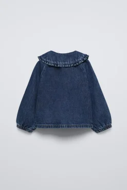 Niños ZARA 1½ - 6 Años·Camisas|1½ - 6 Años·Jeans / Denim<CAMISA DENIM CUELLO BOBO