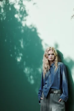 Discount CAMISA DENIM TRF Mujer Camisas / Blusas