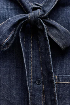 Clearance CAMISA DENIM TRF LAZO Mujer Camisas / Blusas