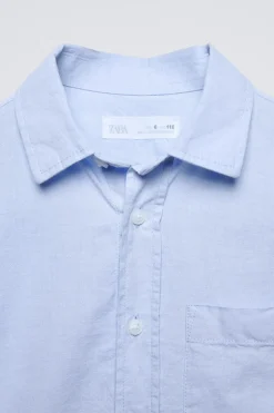 Niños ZARA 6 - 14 Años·Camisas / Sobrecamisas|6 - 14 Años·Trajes<CAMISA ESTRUCTURA BOLSILLO