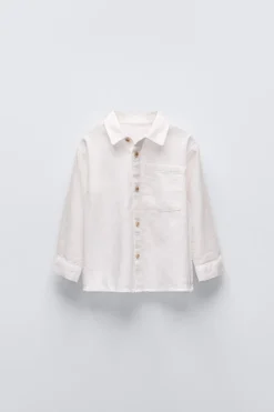 Niños ZARA 1½ - 6 Años·Camisas / Sobrecamisas|1½ - 6 Años·Trajes<CAMISA ESTRUCTURA BOLSILLO