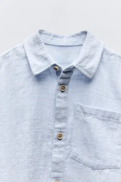 Niños ZARA 1½ - 6 Años·Camisas / Sobrecamisas|1½ - 6 Años·Trajes<CAMISA ESTRUCTURA BOLSILLO