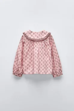 Niños ZARA 1½ - 6 Años·Camisas<CAMISA FLORES CUELLO