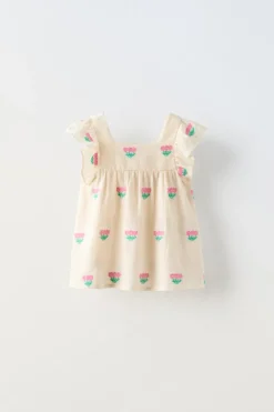 Niños ZARA 1½ - 6 Años·Camisas<CAMISA FLORES JACQUARD