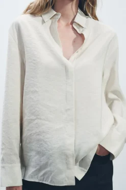 Sale CAMISA FLUIDA BOTONES ZW COLLECTION Mujer Camisas / Blusas