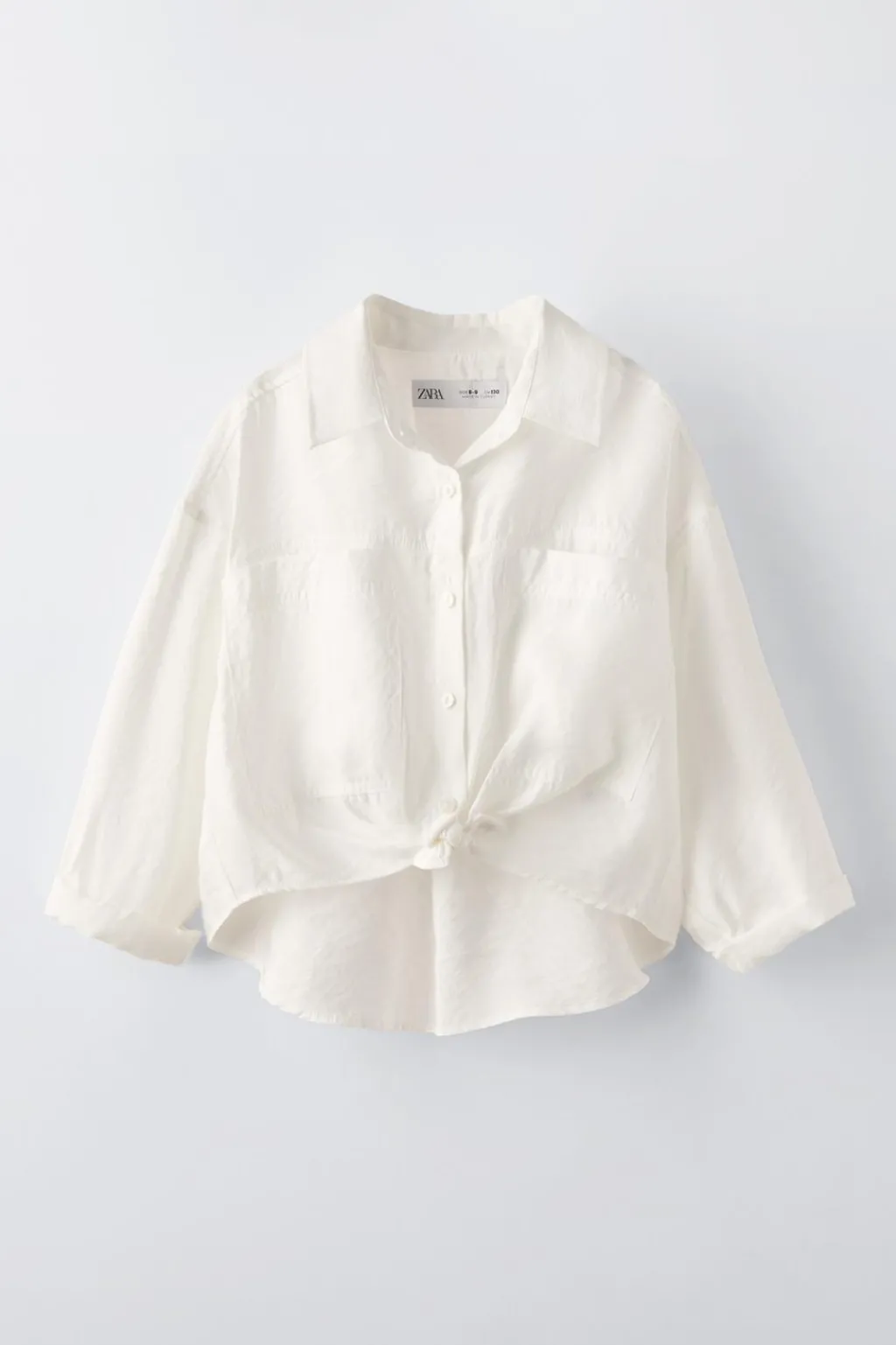 Niños ZARA 6 - 14 Años·Blusas / Camisas<CAMISA FLUIDA NUDO