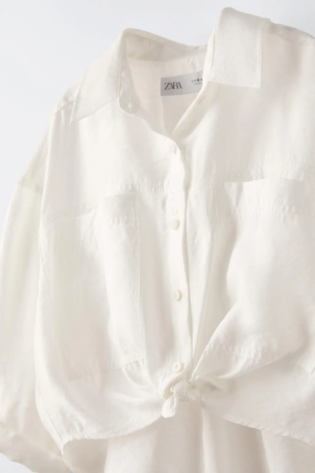 Niños ZARA 6 - 14 Años·Blusas / Camisas<CAMISA FLUIDA NUDO