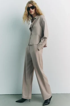 Sale CAMISA FLUIDA PESPUNTE MARCADO Mujer Camisas / Blusas