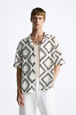 Best CAMISA JACQUARD CALADOS Hombre Camisas