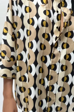 Outlet CAMISA OVERSIZE ESTAMPADO GEOMÉTRICO Mujer Camisas / Blusas