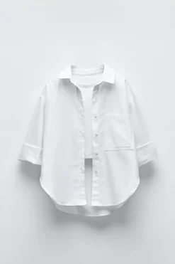 Niños ZARA 6 - 14 Años·Blusas / Camisas<CAMISA OXFORD Y TOP RIB