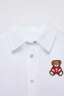 Niños ZARA 1½ - 6 Años·Camisas<CAMISA PARCHE OSO