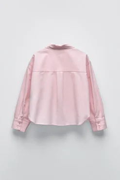 Niños ZARA 6 - 14 Años·Blusas / Camisas<CAMISA PERLAS BRILLANTES