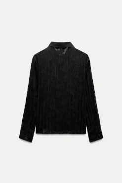 Clearance CAMISA PLISADA SEMITRANSPARENTE DEVORÉ Mujer Camisas / Blusas
