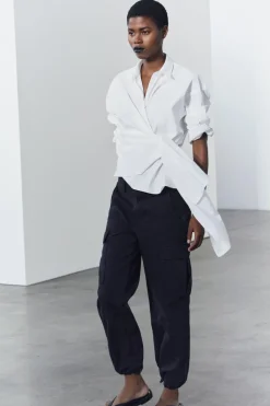Outlet CAMISA POPELÍN LAZADA ZW COLLECTION Mujer Camisas / Blusas