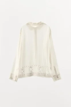 Clearance CAMISA PUNTILLA BORDADOS ABALORIOS Mujer Camisas / Blusas