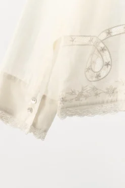 Clearance CAMISA PUNTILLA BORDADOS ABALORIOS Mujer Camisas / Blusas