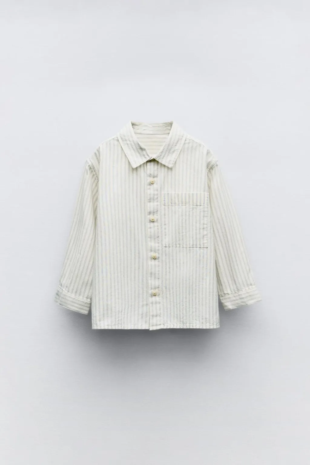 Niños ZARA 1½ - 6 Años·Camisas / Sobrecamisas<CAMISA RAYAS BOLSILLO