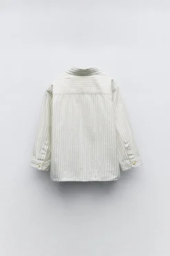 Niños ZARA 1½ - 6 Años·Camisas / Sobrecamisas<CAMISA RAYAS BOLSILLO