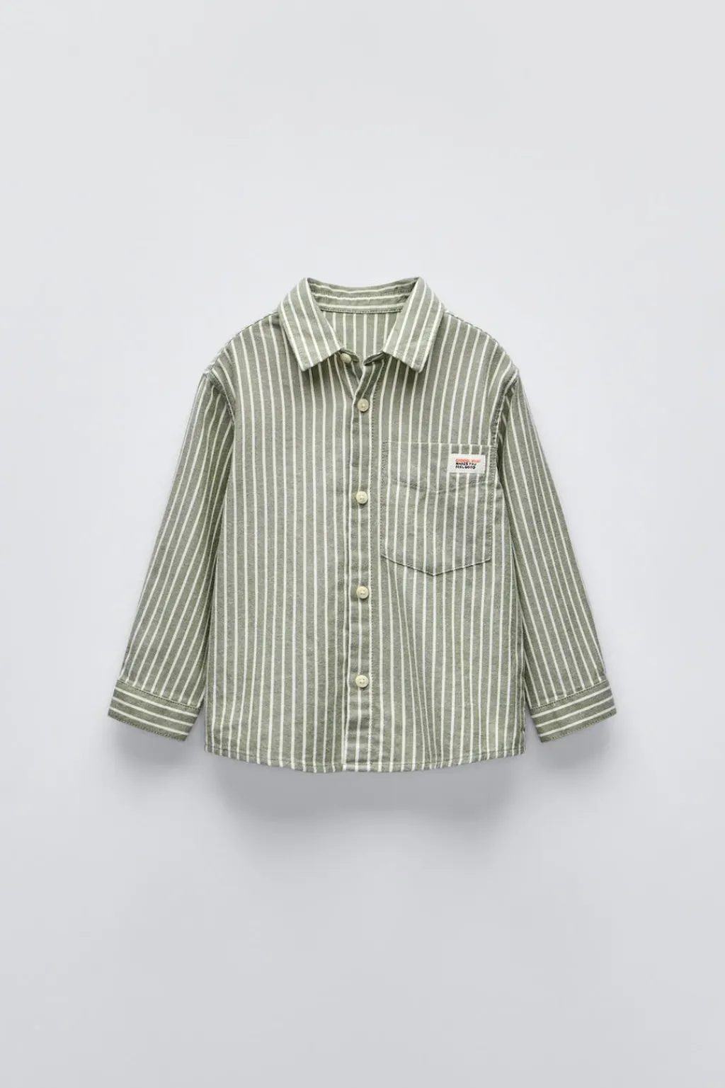 Niños ZARA 1½ - 6 Años·Camisas / Sobrecamisas<CAMISA RAYAS BOLSILLO