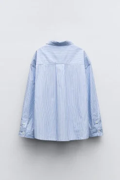 Niños ZARA 6 - 14 Años·Camisas / Sobrecamisas<CAMISA RAYAS BOLSILLOS