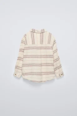 Niños ZARA 1½ - 6 Años·Camisas / Sobrecamisas<CAMISA RAYAS TEXTURA
