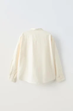 Niños ZARA 6 - 14 Años·Camisas / Sobrecamisas|6 - 14 Años·Trajes<CAMISA SARGA BOLSILLO