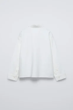 Niños ZARA 6 - 14 Años·Camisas / Sobrecamisas<CAMISA SARGA PERCHADA