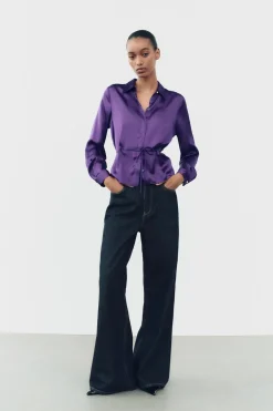 Sale CAMISA SATINADA LAZADA Mujer Camisas / Blusas