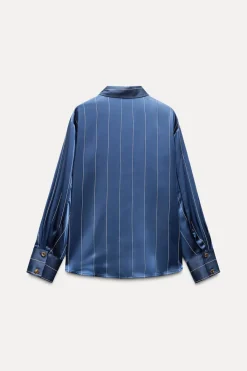 Clearance CAMISA SATINADA RAYAS Mujer Camisas / Blusas