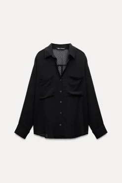 Best CAMISA SEMITRANSPARENTE ESTRUCTURA Mujer Camisas / Blusas