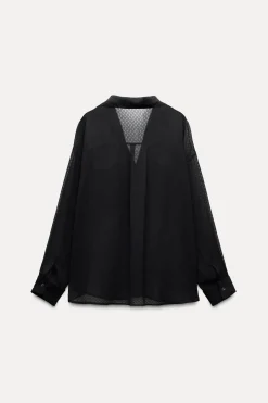 Best CAMISA SEMITRANSPARENTE ESTRUCTURA Mujer Camisas / Blusas