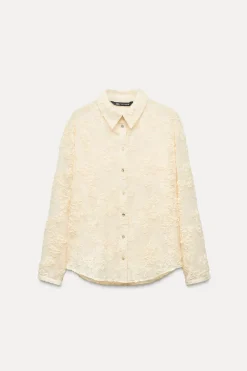 Sale CAMISA SEMITRANSPARENTE ESTRUCTURA LENTEJUELAS Mujer Camisas / Blusas