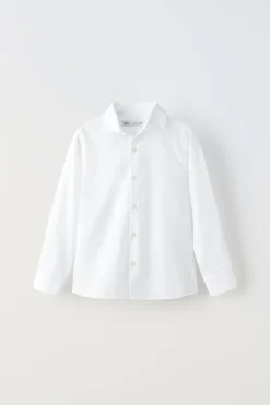 Niños ZARA 6 - 14 Años·Camisas / Sobrecamisas|6 - 14 Años·Trajes<CAMISA VESTIR ALGODÓN