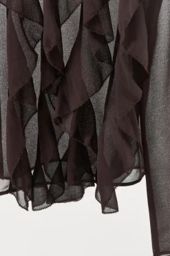 Fashion CAMISA VOLANTES Mujer Camisas / Blusas|Lenceria