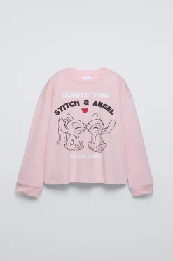 Niños ZARA 6 - 14 Años·Camisetas|6 - 14 Años·Perfumes / Cosmética<CAMISETA STITCH & ANGEL © DISNEY