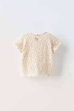 Niños ZARA 6 - 18 Meses·Conjuntos|6 - 18 Meses·Camisetas<CAMISETA TEXTURA FLORES