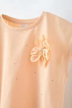Niños ZARA 6 - 14 Años·Camisetas<CAMISETA APLIQUE BRILLO